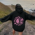 thumbnail image 5 of Womens Oversized Hooded Sweatshirt Long Sleeve Pink Ribbon Graphic Cancer Awareness Hoodies Casual Comfy Pullover Fall Tops 2025, 5 of 5