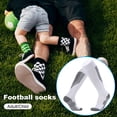 thumbnail image 4 of YIFAEUX 1 Pair Football Socks Soft Elastic Breathable Sweat Absorption Knee High Kids Youth Softball Socks Sports Socks, 4 of 7