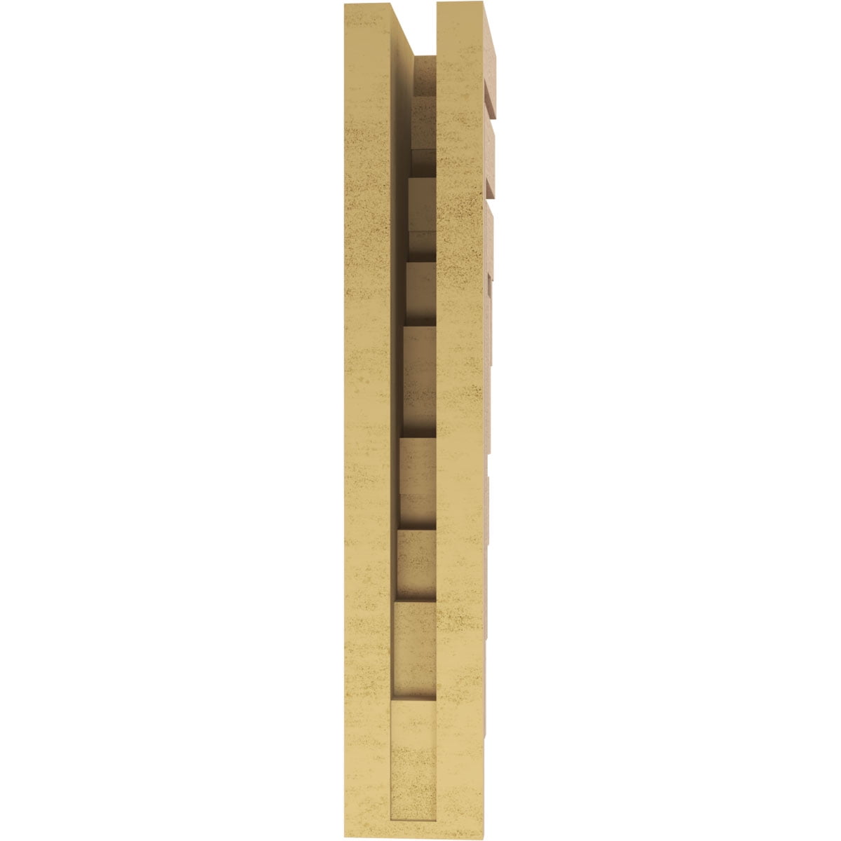 3"W x 6"D x 18"H Thin Landon Rough Cedar Woodgrain TimberThane Corbel, Primed Tan