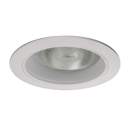 NICOR Lighting 6-Inch Recessed Baffle Trim for R40 Lights, White (Best Recessed Lighting For Kitchen)