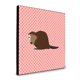thumbnail image 1 of "Treasures Eurasian Beaver Pink Check Panel wall-decor, Multicolor" Caroline's Treasures BB7873UP88, 1 of 1