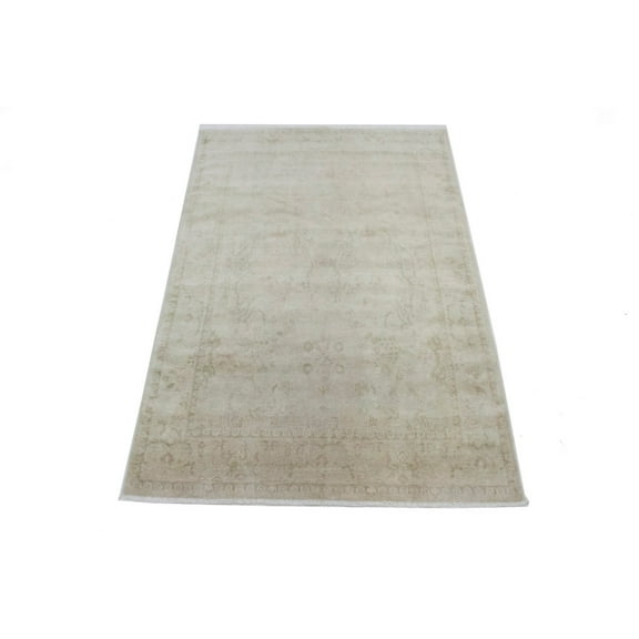 MagicRugs Beige Floral Transitional 6X8 Oriental Rug