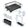 thumbnail image 3 of Drying Rack Dish Rack Drain Set with Utensil Cups Holders for Kitchen Counter, Cutting Board Holder, Stainless Steel Kitchen Dishes Storage and Organizers, 3 of 7
