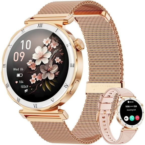 LZUEFK Smart Watches for Women, 1.19" AMOLED HD Screen Activity Tracker with Make/Answer/Message Reminder, Smartwatch with 110 Sport Modes Waterproof Fitness Watch Fits for Android Iphone