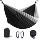 thumbnail image 1 of Hamacas dobles para acampar, hamaca de paracaídas portátil para caminatas al aire libre, viajes de mochilero: hamacas columpio para jardín en el patio trasero 55''w 106''l. Afortunado Sencillez, 1 of 4