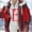 Red, variant on 50% Off Clear! Women Plus Size Winter Warm Loose Plush Zip Hooded Jacket Coat Christmas Gift S-5XL