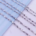 thumbnail image 4 of K-KED Real Pt950 Pure Platinum 950 Necklace For Women Yuanbao Shaped Solid Chain-18in-1.2mm-4.4-4.6g, 4 of 9