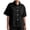 Black, variant on Women's Vintage Denim Shirt, Short Sleeve Button Down Shirt with Chest Pockets, Relaxed Fit Casual Jean Top, Summer Denim Shacket and Oversized Jean Shirt-Black
