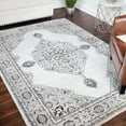 thumbnail image 7 of BNM Modern Medallion Indoor Area Rug, 9' x 12', Cream-Grey, 7 of 7