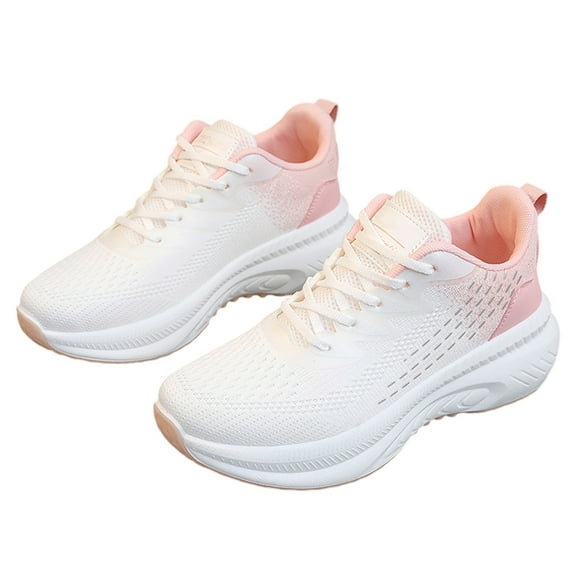 Women's wide toe running shoes, wide sports tennis sneakers with rubber outsole-Pink