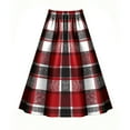 thumbnail image 3 of Antinious Winter Skirts for Women,Skirts for Women Trendy,Plaid Skirts for Women Casual Warm Corduroy Skirt,Red,XL, 3 of 5