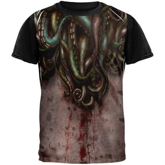 Cthulhu Greater God Tentacles Costume Adult Black Back T-Shirt