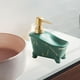 thumbnail image 5 of Dispensador portátil de jabón de manos y loción de cerámica para baño, diseño de bañera, bomba de 350 ml Verde, 5 of 8
