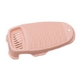 thumbnail image 2 of Tabla para lavar ropa, tabla para fregar ropa con soporte para jabón, tabla de lavar para el hogar, tabla de limpieza de ropa para ropa interior Rosa, 2 of 8