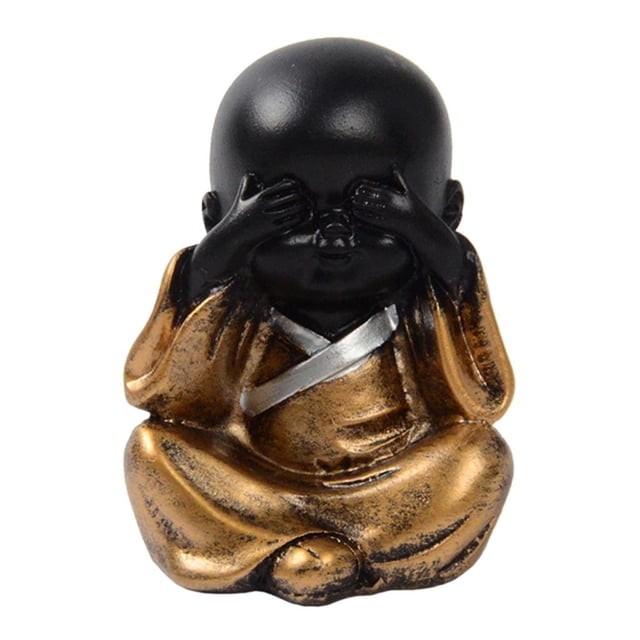 Mini estatua de monje, adornos para casa de muñecas infantil, decoración para casa de muñecas, mascota de té, 3,9 x 3,6 x 4,8 cm. Estilo02