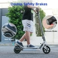 thumbnail image 3 of 200W Kid Electric Scooter for Age 6-14 with 3 Speeds(5/8/12 Mph), LED Display, Colorful Lights, Gift for Kid, Grey, 3 of 9