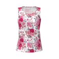 thumbnail image 4 of Easygdp Peonies And Roses Women's Workout Tank Top, Running Top, Hiking Shirt, Quick-Dry for Running, Yoga, Hiking - Small, 4 of 9