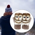thumbnail image 4 of Mujeres Invierno Guantes Novedad Animal Usando Algodón para Snowboard Esquí Hombres Niñas Papá Búho de café Zulema Guantes de invierno para mujer, 4 of 8