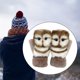 thumbnail image 4 of Guantes tejidos supersuaves de invierno para mujer, gruesas, cálidas, a prueba de viento y frío Búho de café Cola Guantes de invierno para mujer, 4 of 8