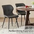 thumbnail image 6 of HJhomeheart Dining Chairs Set of 4, Modern Synthetic Leather Upholstered Kitchen Chairs with Ergonomic Seat Metal Legs for Dining Living Room, 6 of 7