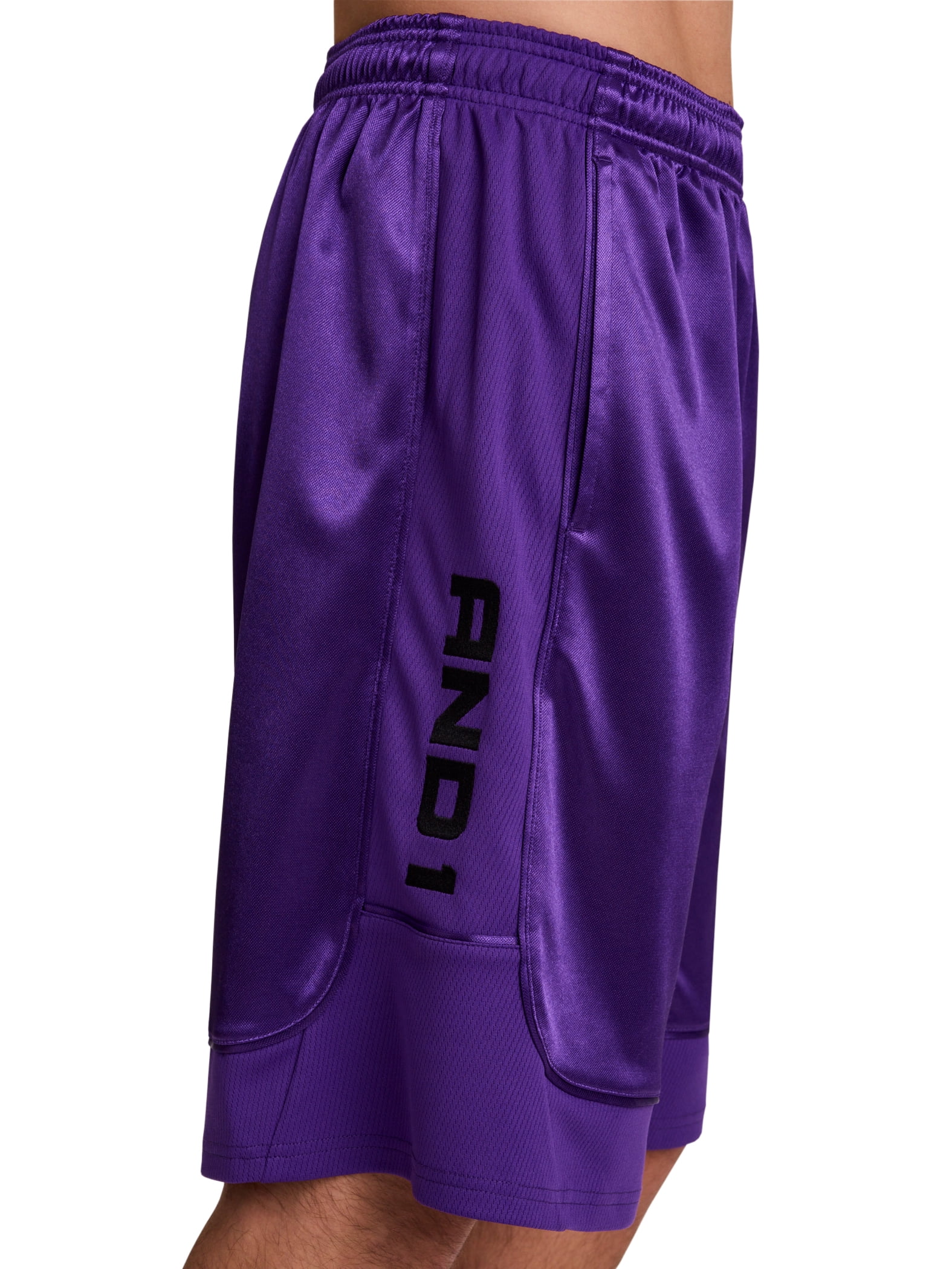 AND1 Men's and Big Men's All Court Short, 11" inseam, up to Size 5XL