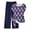 #144-Navy, variant on AUNVITO Women's Casual Two-Piece Set Loose Fit Drawstring Pants and Round Neck Short Sleeve Top with All Over Print Fashion Casual Outfit