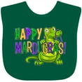 thumbnail image 3 of Inktastic Happy Mardi Gras Cute Alligator with Beads Boys or Girls Baby Bib, 3 of 4