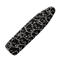 HELLHERO Stretchy Home Ironing Board Cover, Black Cats Print Ironing Board Cover Protector, Comfortable Soft Ironing Protector for Ironing Board, Scorch Resistant and Dustproof