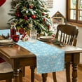thumbnail image 4 of Christmas Winter Snowflakes Table Runner 13x70in Non-Slip Cotton Linen Table Runners, Blue and White Dresser Scarves TableRunner for Dinner Kitchen Dining Wedding Party, 4 of 9