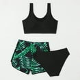 thumbnail image 4 of TSHXS Girls Bathing Suits Size 12-14 Swimsuit For Teens Girls Swimsuit 3 Piece Bathing Suit Bikini Set Girls' Swimwear With Shorts Green 13-14 Years, 4 of 7
