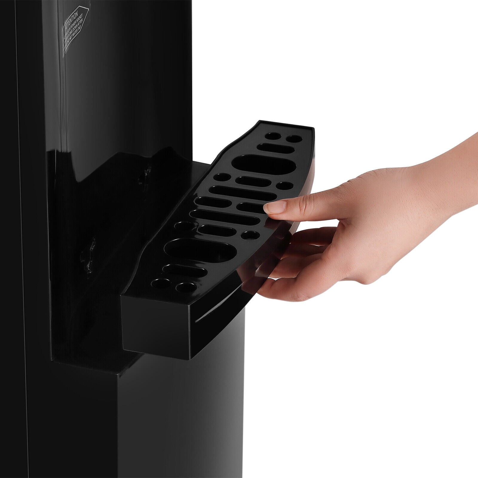5 Gallon Hot Cold Water Dispenser Cooler Top Loading with Child Safety Lock (Black)