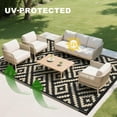 thumbnail image 6 of Outdoor Plastic Waterproof Rug 9'x 12' for Patio, Porch, Deck, Backyard, Balcony, Reversible, 6 of 12