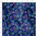 thumbnail image 3 of Soimoi Floral Print - Blue, Moss Georgette Fabric Material - 42 Inch Wide, 1 Yard, Unstitched Versatile Fabric For Dresses, Skirts, Blouses, Drapery Projects, 3 of 6