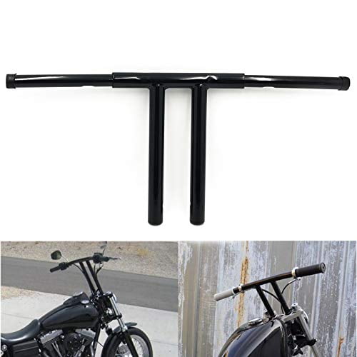 XKMT-HB017 Black 10" Rise T-Bars Handlebar Drag Bar Compatible With Harley 96-17 Sportster Dyna Softail [B07QMP3ZD7]