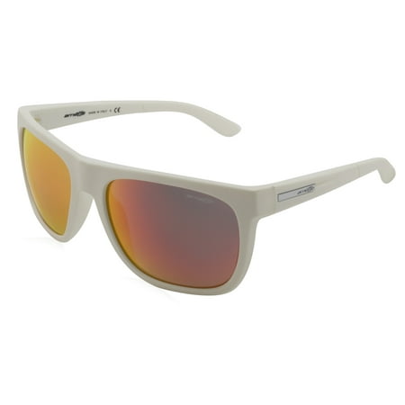 Arnette Sunglasses Fire Drill / Frame: White Lens: Green with Red Mirror