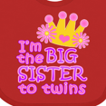 thumbnail image 4 of Inktastic I'm the Big Sister to Twins. Girls Baby Bib, 4 of 4