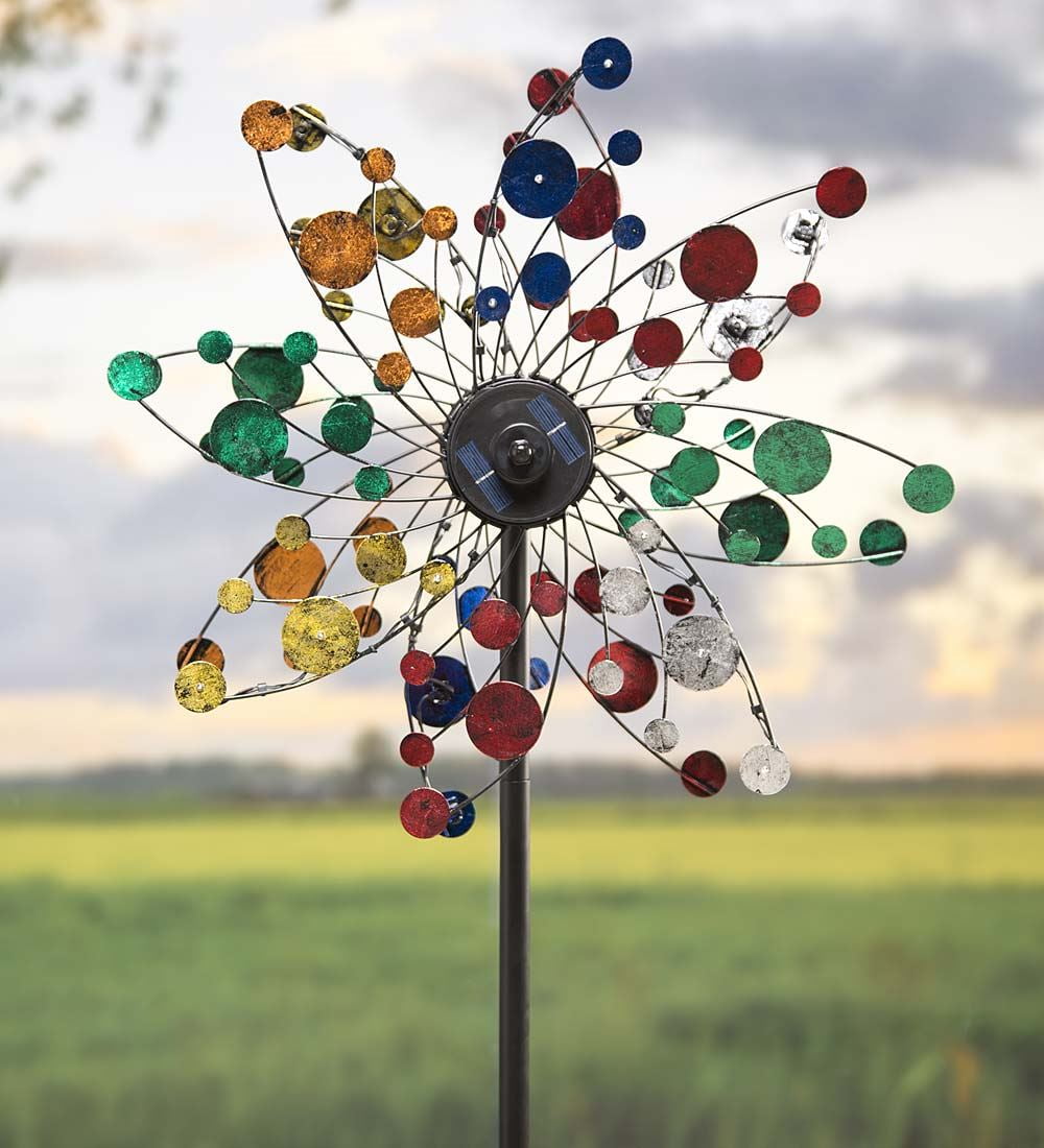 Solar Confetti Wind Spinner with LED Lights by Problem Solvers