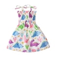 thumbnail image 2 of WOLLED Baby Toddler Girls Dresses Summer Casual Sleeveless Strap Dress Skirt Floral Princess Sundress Beachwear 1-5Y, 2 of 11