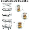 thumbnail image 7 of Oumilen 5 Tier Fruit Storage Basket Stand Kitchen 16.1" Rolling Cart Vegetable Fruit Rack, 7 of 7
