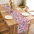 thumbnail image 3 of Table Runner 90 Inches Long for Kitchen Dining, Spring Floral Dresser Scarf Farmhouse, Dining Table Decorations for Wedding/Parties, Modern Watercolor Flowers Botanical 13 x 90 In, 3 of 8