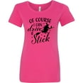 thumbnail image 3 of Inktastic Of Course I Can Drive a Stick with Witch Women's T-Shirt, 3 of 5