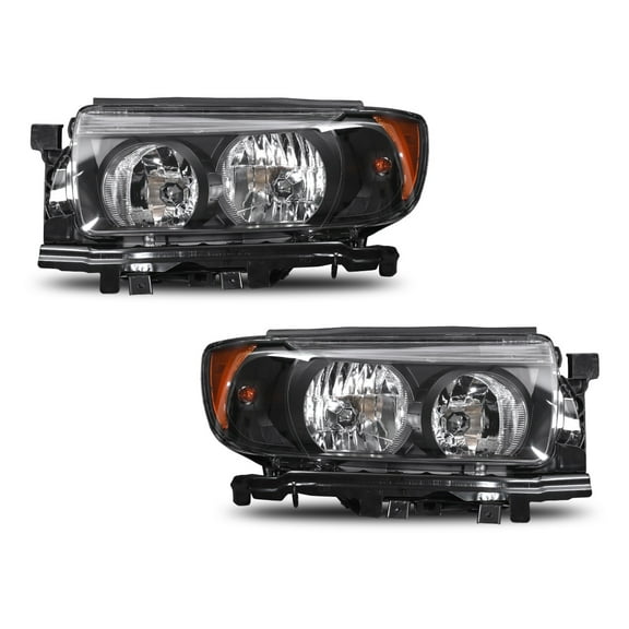 Fits for 2006-2008 Subaru Forester Headlights Set Black Performance Clear Lens