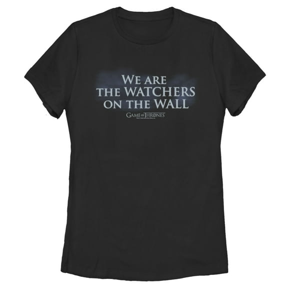 Women's Game of Thrones Watchers on the Wall Graphic Tee Black X Large