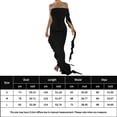 thumbnail image 2 of Vestido Túnica Vestido de túnica para mujer Ropa de club de fiesta con orillo fibroso asimétrico (Negro M) Ygjytge para Mujer Negro T S, 2 of 6