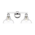thumbnail image 1 of Carver 2-Light Vanity Light in Chrome with Clear Glass, 1 of 1