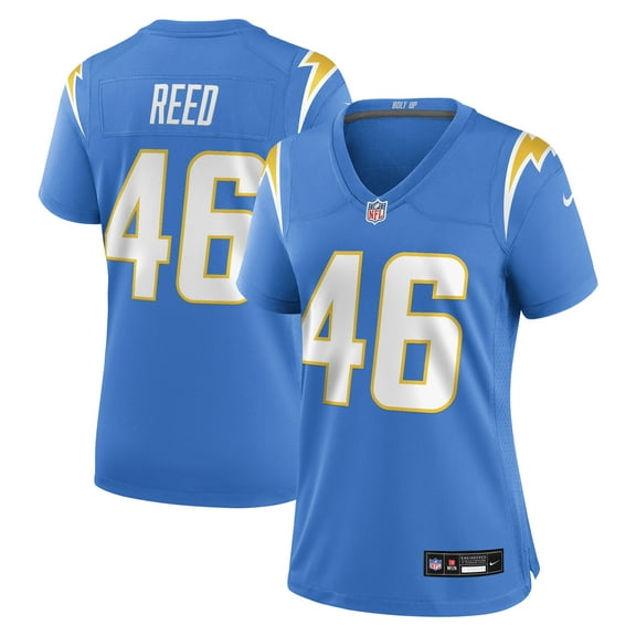 Women's Nike Nikko Reed Powder Blue Los Angeles Chargers Team Game Jersey
