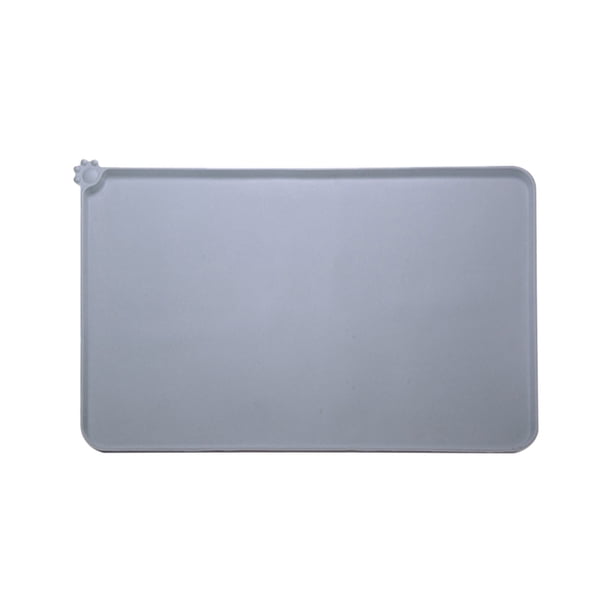 RKSTN Cat Bed One Piece Silicone Pet Mat Silicone Mat Anti-Spill Anti-Skid Waterproof Easy to Clean Grey