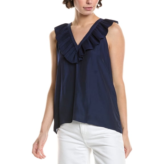 Ramy Brook womens  Flora Top, xs, Blue