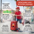 thumbnail image 2 of Kiddietotes Sesame Street 4-in-1 Detachable Scooter Luggage for Kids – Elmo – Ride-On Suitcase with Removable Luggage Body, Adjustable Handlebar, Durable Deck & Brake – Carry-On Travel Bag, 2 of 10