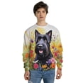 thumbnail image 4 of Welcome Spring Summer Scottish Terrier Portrait Flower Blue Sky All Over Print 3D Sweatshirt Unisex Merch Scottie Dog Lover Gifts - 12001, 4 of 6